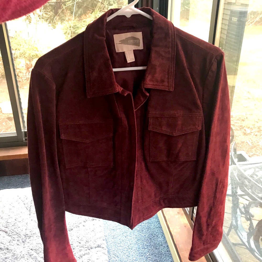 Forever21 Heavy Faux-Suede Lined Jacket size Large